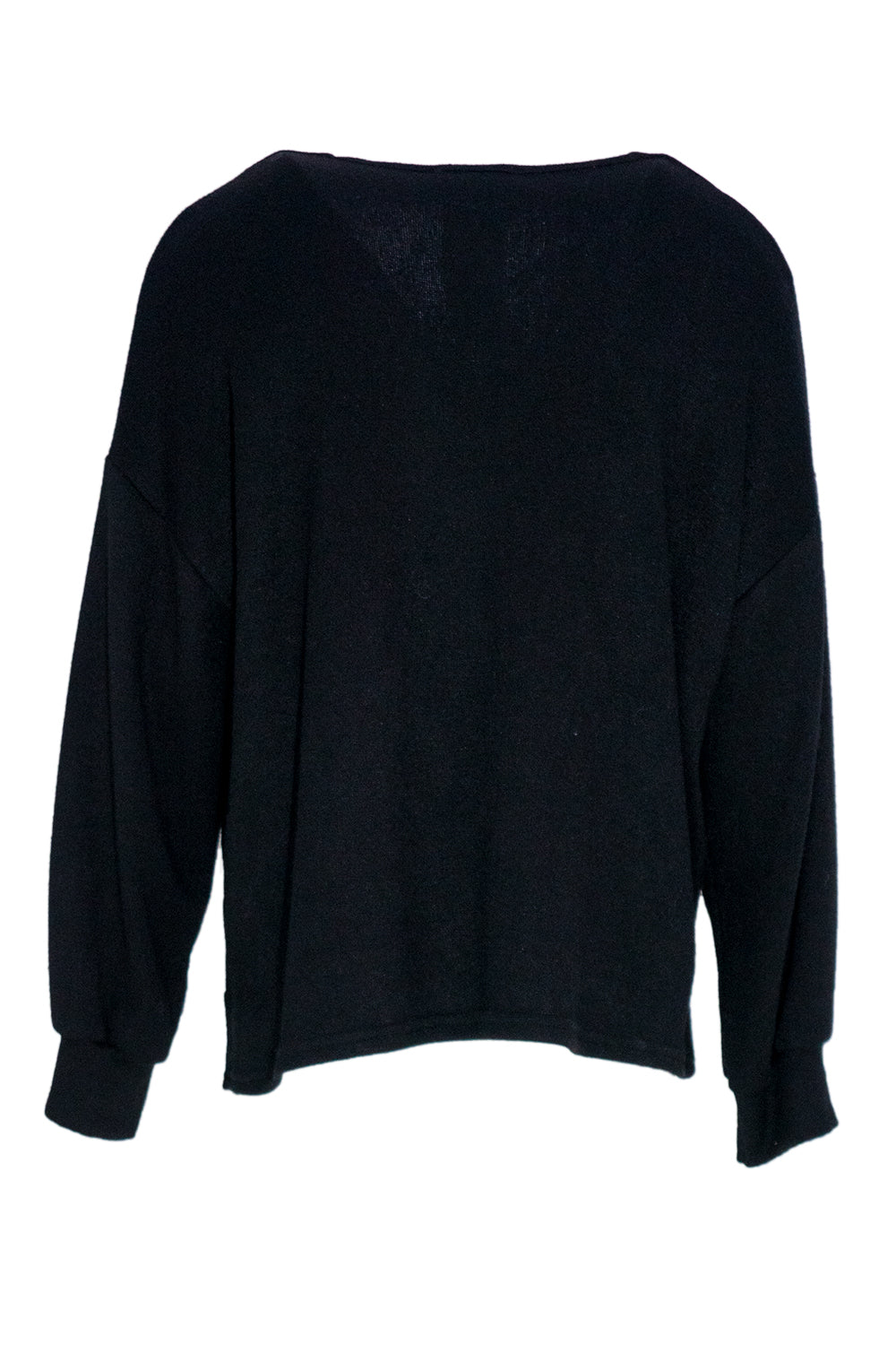 Trui met V-hals zwart