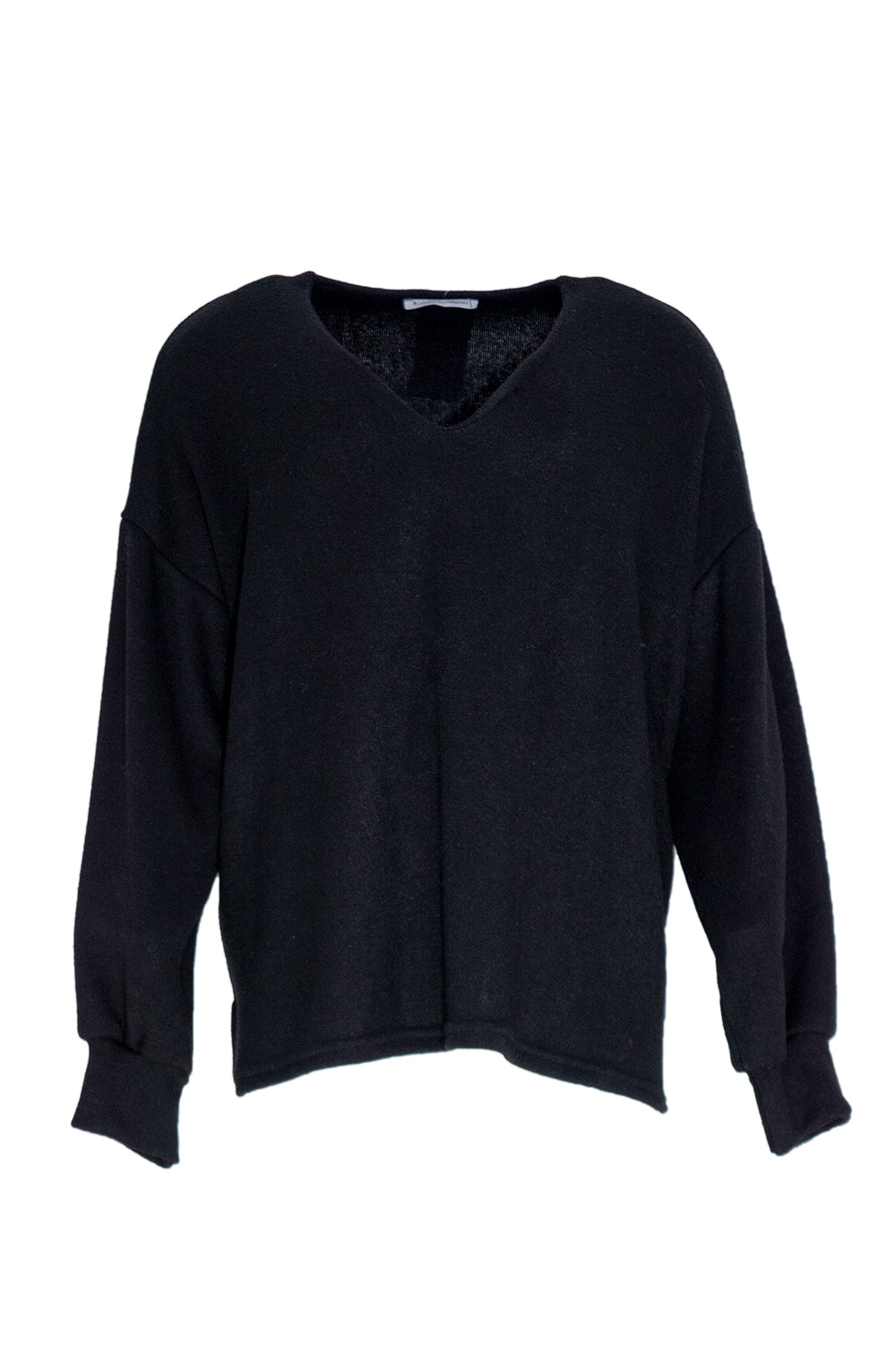 Trui met V-hals zwart