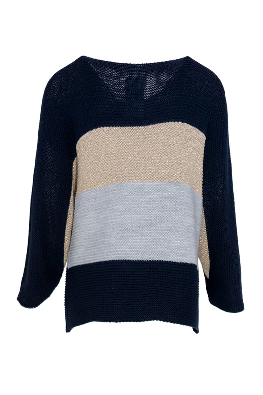 Trui lurex blauw
