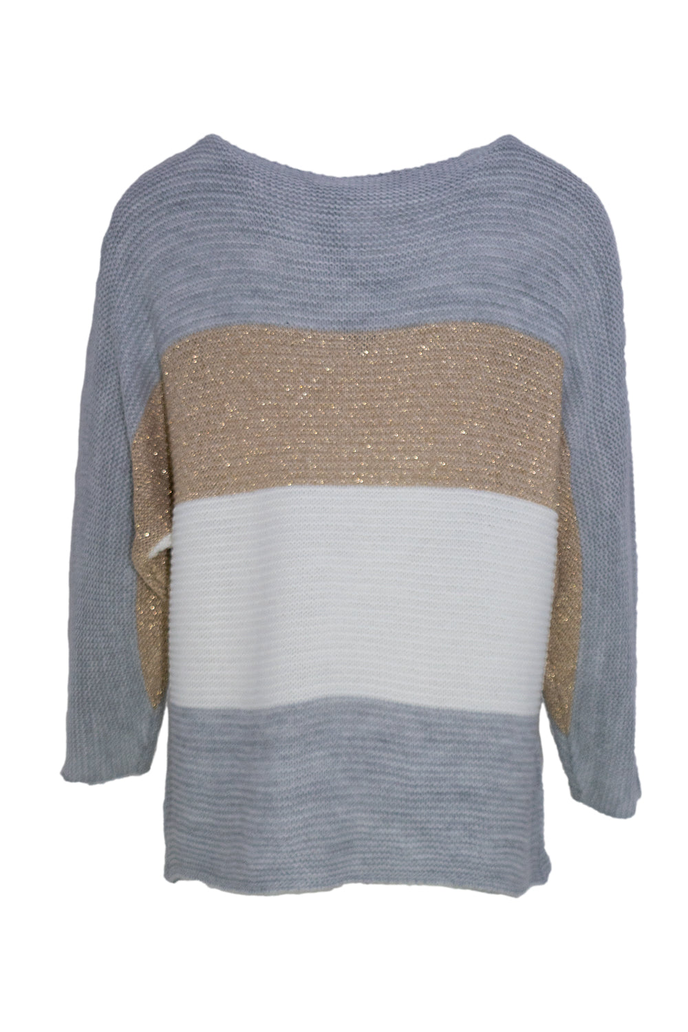 Trui lurex grijs