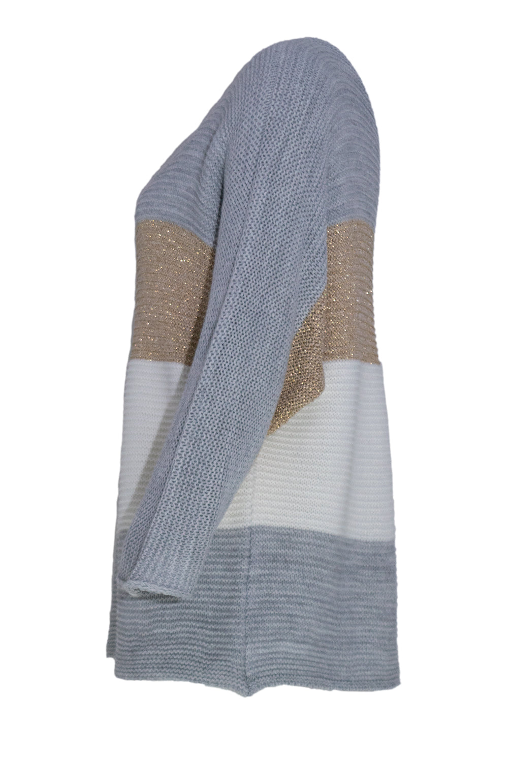 Trui lurex grijs