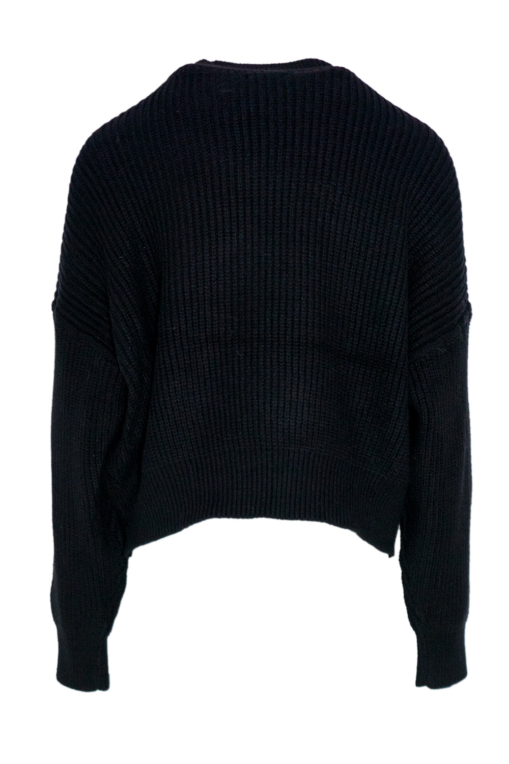 Trui gebreid kort model zwart