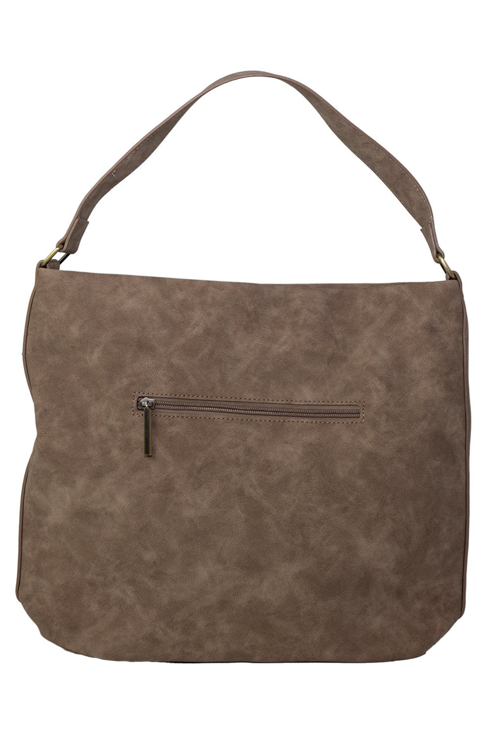 Kunstleder schoudertas beige