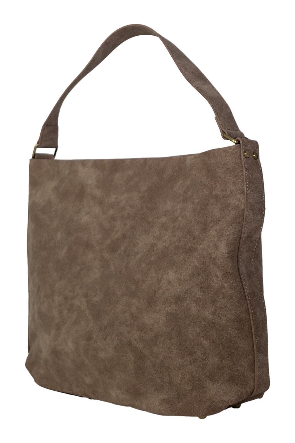 Kunstleder schoudertas beige