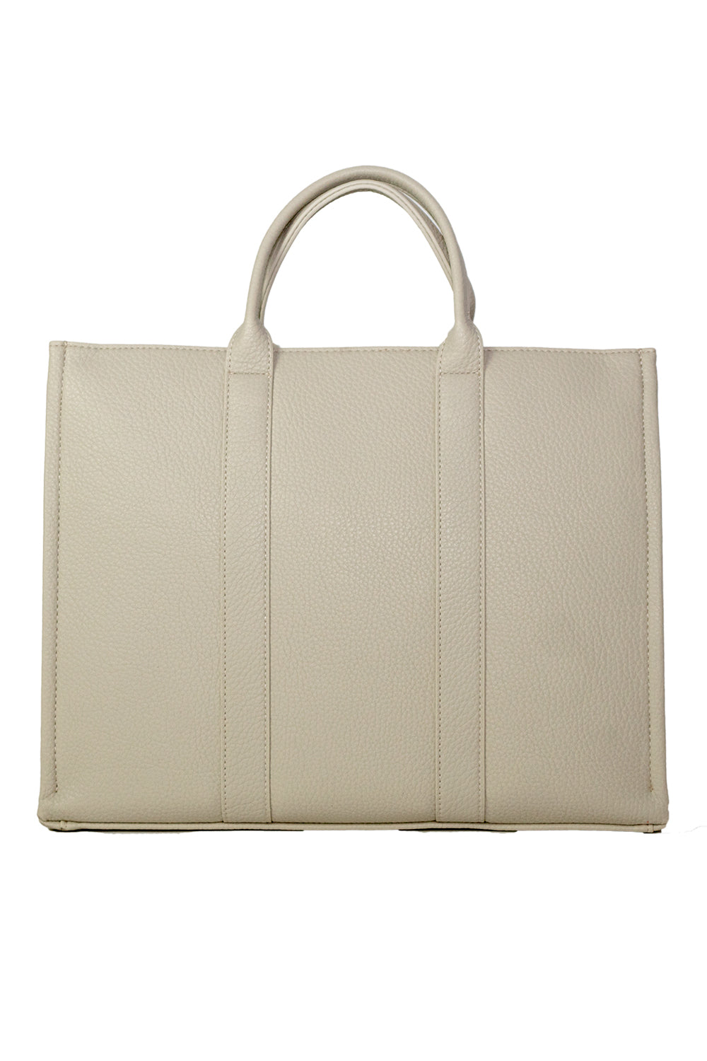 Kunstleder handtas groot crème