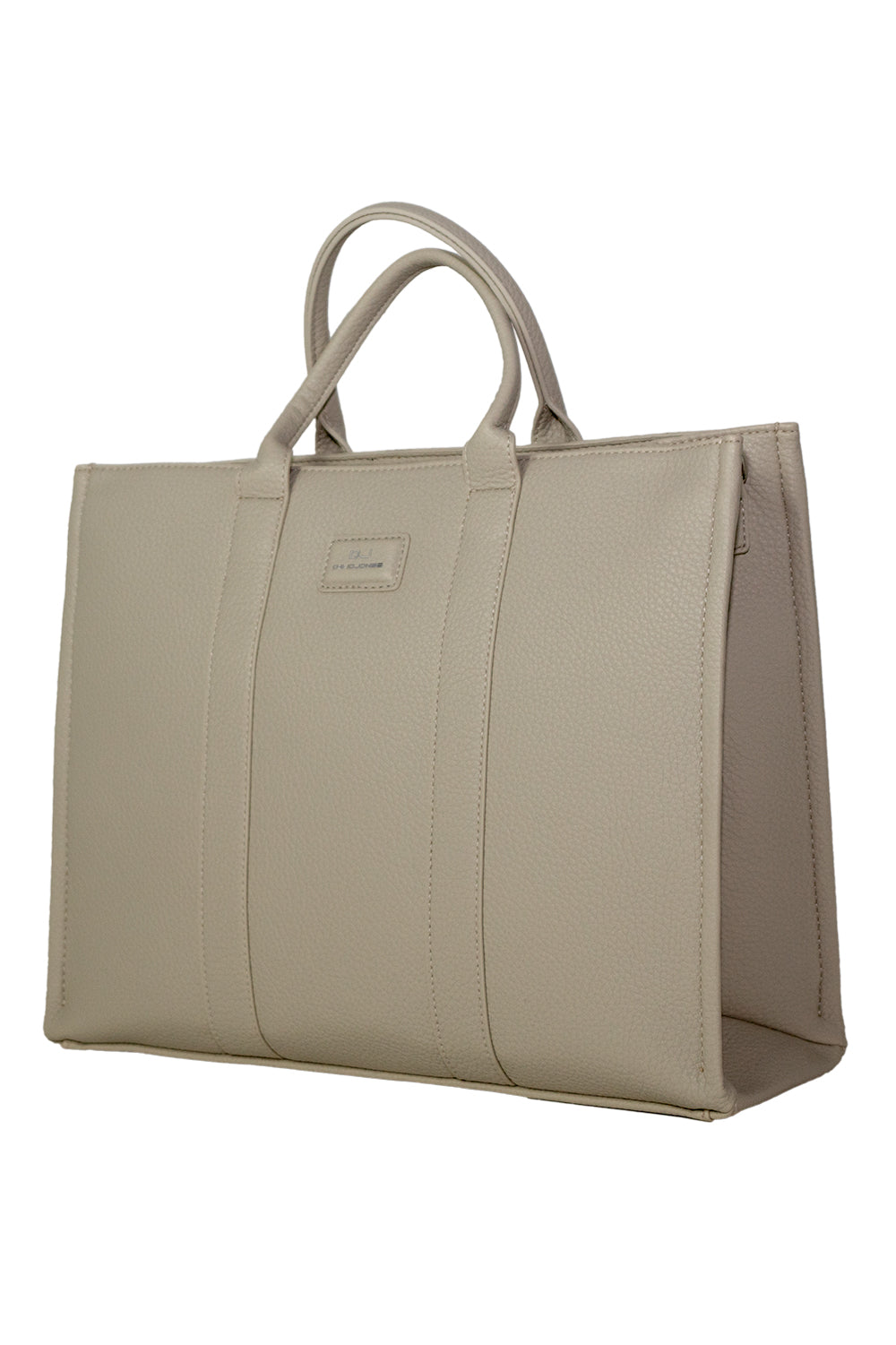 Kunstleder handtas groot crème