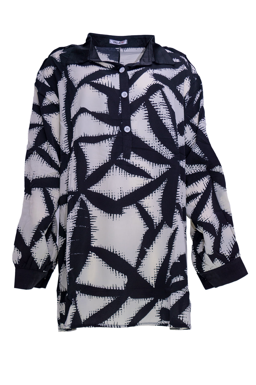 Blouse/Tuniek zwart-wit