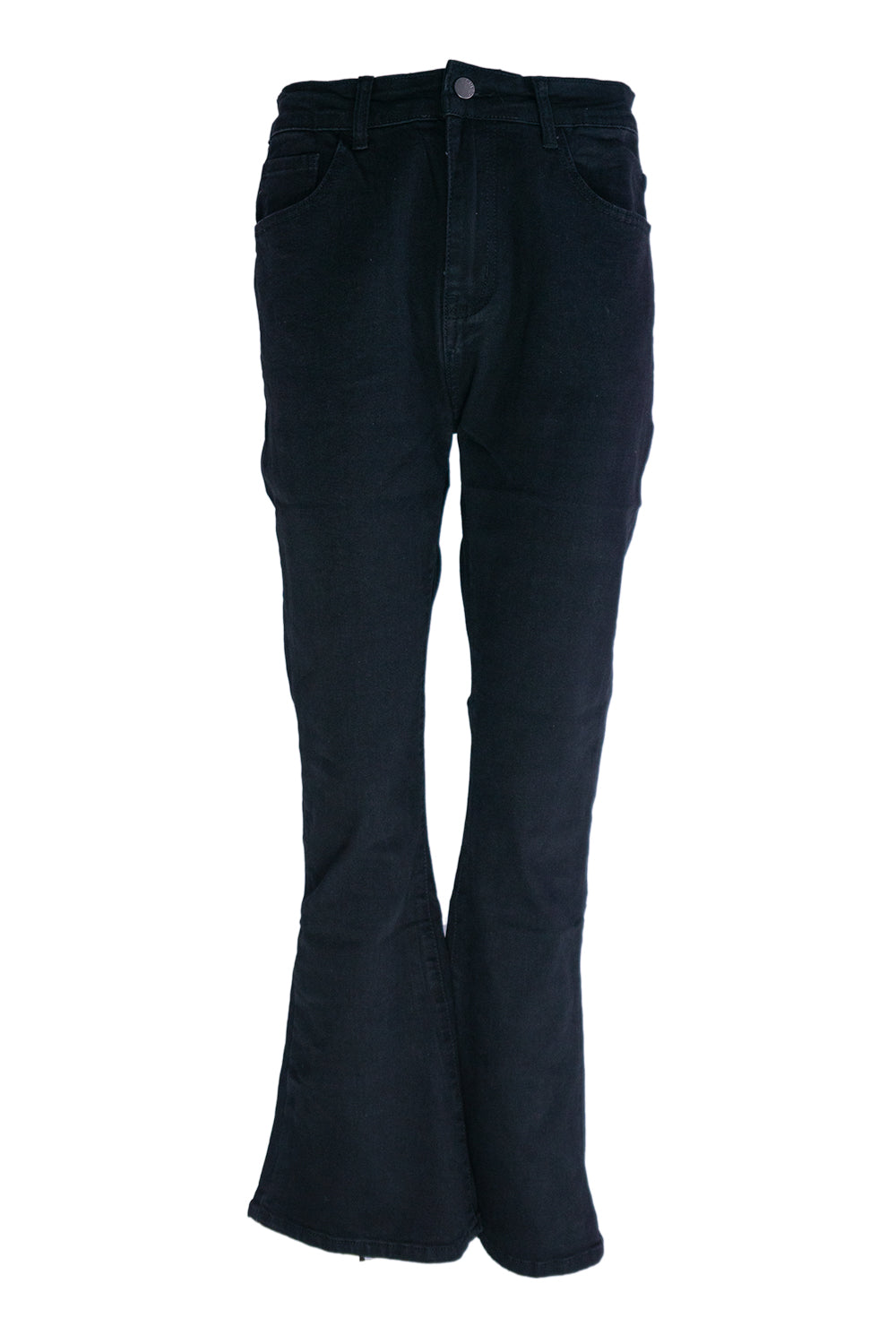 Flared push-up Jeans zwart