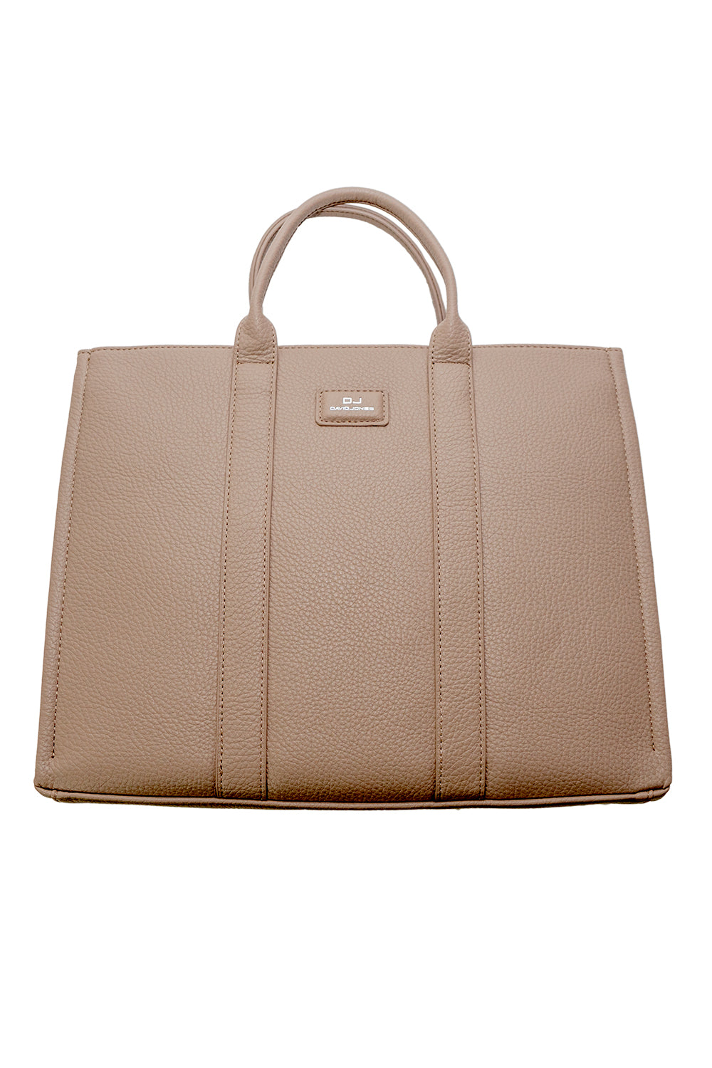 Kunstleder handtas groot beige