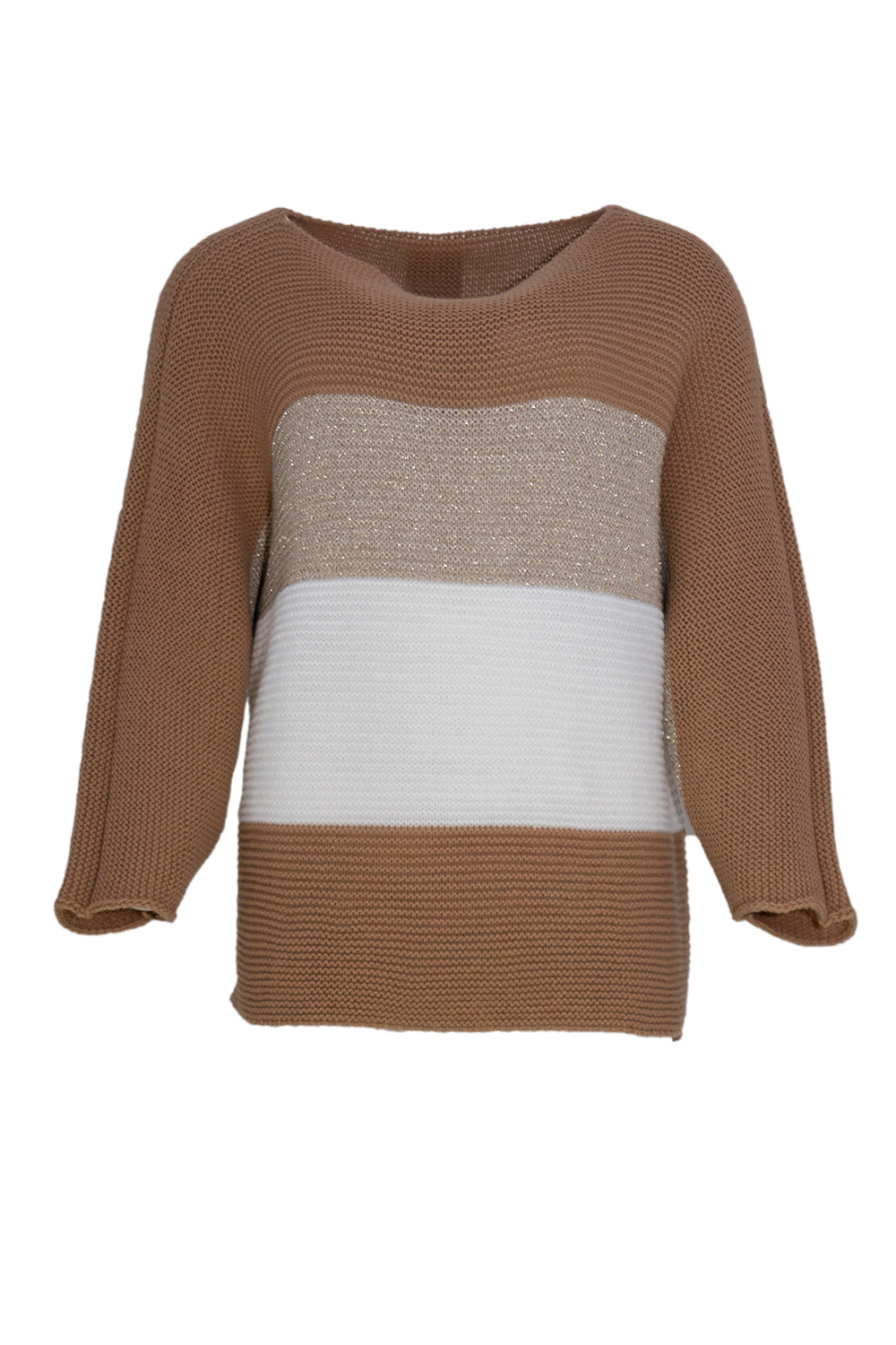 Trui lurex bruin