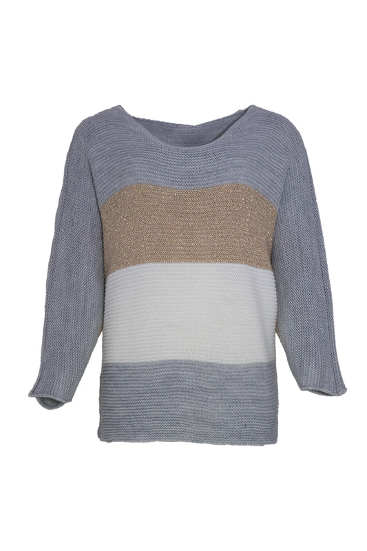 Trui lurex grijs
