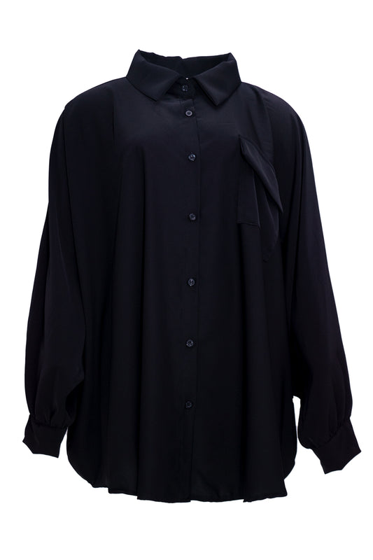 Blouse vleermuis Zwart