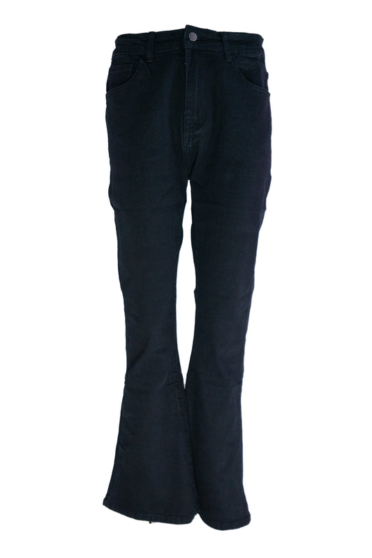 Flared push-up Jeans zwart