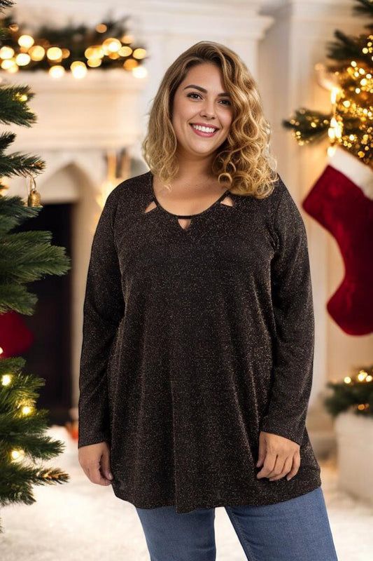 Glitter top goud