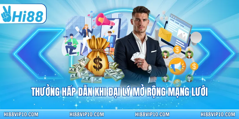 Thưởng hấp dẫn khi đại lý mở rộng mạng lưới